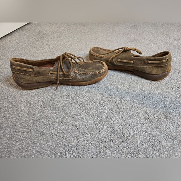 Twisted X Fair Isle Women's Size 9 Leather Boat  Loafers - Picture 8 of 10